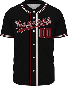 Camiseta de Béisbol Personalizable de Alta Calidad 100% Poliéster MASGAM SPORTS para Hombre, Diseño Sólido a la Moda, Sublimación, Botones Completos - Product Image 2