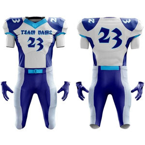 Conjunto de uniforme y pantalón de fútbol americano hecho a medida al por mayor de la mejor calidad 100% poliéster Spandex 7V7 bandera ropa de fútbol americano - Product Image 4