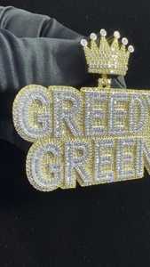 Pendentif en diamant avec nom en argent sterling 925 glacé personnalisé de style élégant avec forme de nom personnalisée pour mariage ou occasion spéciale - Product Image 3