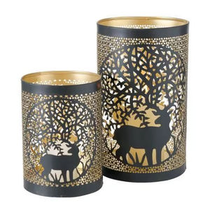 Porte-bougie vintage en laiton avec motif ajouré, style marocain, lanterne à bougie votive pour la décoration de la maison - Product Image 1