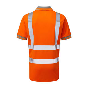 Nouveau meilleur produit 100% polyester Chemises polo de sécurité pour homme Imperméable Séchage rapide Manches courtes Réfléchissant Respirant Haute visibilité - Product Image 2