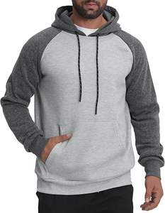 Sweat à capuche color block élégant pour homme, vêtement de sport confortable et tendance avec cordon de serrage réglable, poches et tissu de qualité supérieure - Product Image 3