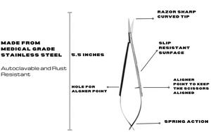 Meilleures ventes Ciseaux à ressort 9 CM pour sourcils et cils Ciseaux de sécurité personnalisables - Product Image 6