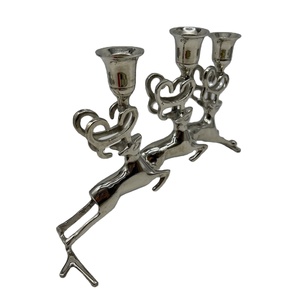 Bougie chauffe-plat géométrique en métal noir, verre rond et métal - Product Image 2