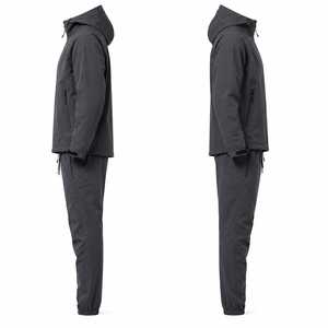 Custom Men's Waterproof Hooded <b>Rain</b> Suit Windproof Outdoor <b>Jacket</b> Pants Set Hiking Tracksuit OEM ODM Private Label - Product Image 5