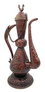 Jarra Surahi de latón alto para decoración de suelo o entrada - Product Image 3