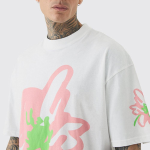 เสื้อยืดสีขาวแขนสั้นคอกลมสำหรับผู้ชายปรับแต่งได้เสื้อยืดผ้าฝ้าย100% พิมพ์ลายสกรีนยาวนาน - Product Image 4