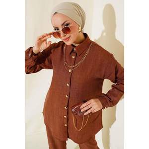 Conjunto 2 Piezas Lino Básico Marrón - Product Image 1