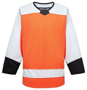 Jersey naranja personalizado para adultos Serie Liga de hockey sobre hielo Equipo Color Servicio OEM Ropa de práctica Jersey de hockey sobre hielo en blanco - Product Image 2