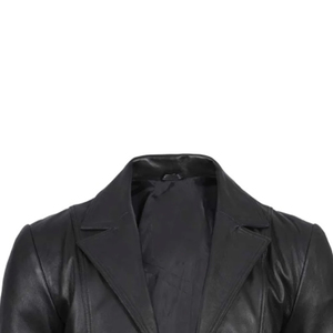 Elegante Abrigo Formal de Cuero Vacuno Genuino de Lujo para Hombre, Blazer de Cuello en V, Transpirable, Talla Grande - Product Image 6