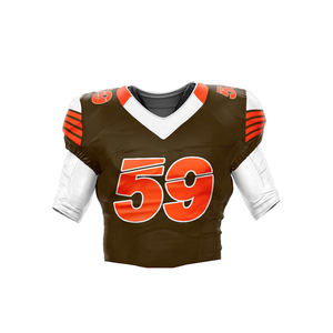 Uniforme de Fútbol Americano de Manga Corta con Diseño Superior, Transpirable, 100% Poliéster, Diseño Personalizado, Precio al por Mayor - Product Image 5