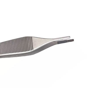 Fórceps de pulgar de tejido marrón Adson, instrumento médico, de tejido Adson fórceps, dientes dentados 1x2, Instrumentos dentales microquirúrgicos - Product Image 5