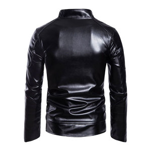Veste en cuir pour homme, style motard vintage, pour la conduite en plein air et le streetwear décontracté - Product Image 3