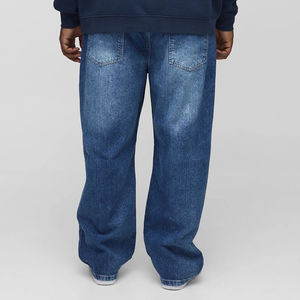 Nouveau jean en denim décontracté pour homme, coupe ample unisexe, jambe droite et large, style urbain, couleur personnalisée, coton, taille plus, hiver 2025 - Product Image 5