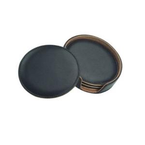 Set de sous-verres en cuir véritable pour la décoration intérieure et la cuisine. - Product Image 1
