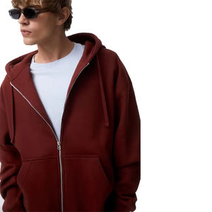 เสื้อฮู้ดซิปหนาผ้าฟลีซคอตตอนผสม แต่งโลโก้แบบทำเก่า สไตล์วินเทจ กันน้ำ ใส่ได้ทั้งชายและหญิง สำหรับฤดูหนาว - Product Image 3