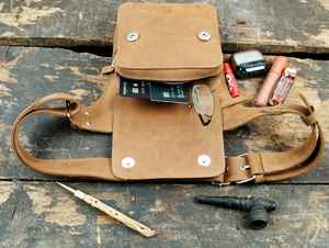 High Quality Custom Patterned Vintage Belt <b>Pouch</b> LWB-0134 Stylish Chest Sling <b>for</b> <b>Men</b> with Zipper Closure Made in Pakistan - Product Image 3