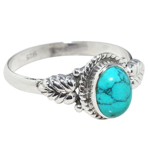 Charming Oval Shape Green Turquoise 925 Sterling <b>Silver</b> Handmade Bohemian Christian Unisex <b>Charm</b> <b>Bracelet</b> - Product Image 1