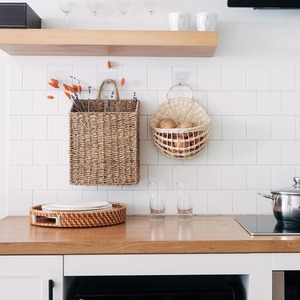 Lowest cost home office decor seagrass wall hanging letter holder leaflet magazine storage basket - Product Image 6