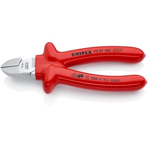KNIPEX - Alicates de Corte Diagonal con Aislamiento VDE de 160 mm, Tijeras y Cortadores - Product Image 1