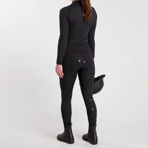 New Fashionable High Waisted <b>Black</b> Western Horse <b>Leggings</b> Customized Eco Friendly Equestrian Clothing <b>Women</b> Compression Pants - Product Image 4