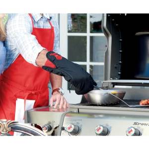 Guante de Barbacoa Acolchado de Algodón Negro, Talla Única (40 cm), Modelo 6472 - Product Image 2