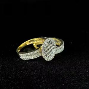 Anillo de compromiso y boda para hombre chapado en oro macizo de 14 quilates de excelente calidad, anillo de diamante Moissanite cortado para fiesta - Product Image 4