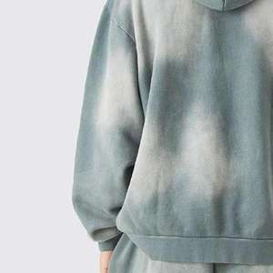 Sweat-shirts à capuche pour hommes en coton lourd, lavés à l'acide, effet vintage, délavés au soleil, impression personnalisée OEM, sweat-shirt d'hiver vierge - Product Image 6