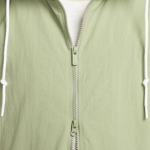 Chaqueta Cortavientos de Punto Verde Oliva Personalizada para Mujer, Impermeable, con Capucha, Ligera, Ecológica y de Secado Rápido - Product Image 4