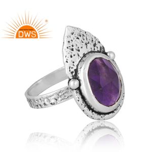 Dernière vente 925 argent Sterling naturel améthyste pierre précieuse bague bijoux personnalisés pour les femmes cadeau pour elle - Product Image 4