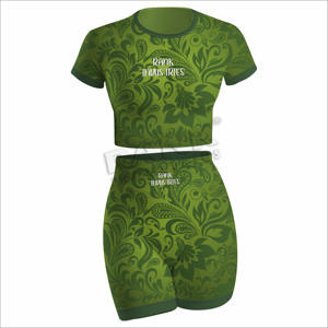 Conjunto de pantalones cortos de mujer de algodón servicio OEM Impresión de logotipo personalizado conjunto de pantalones cortos de gran oferta para mujer - Product Image 1