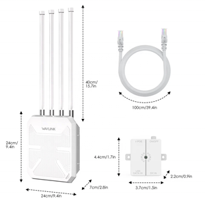 Répéteur WiFi Mesh Extérieur Haute Qualité Original 5100Mbps Longue Portée 1KM <span class=keywords><strong>AP</strong></span> WL-WN573HBE2 BE5100 Routeur Extérieur Wavlink WiFi 7 - Product Image 5