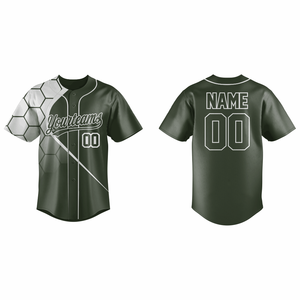 Uniformes Personalizados para Equipos de Béisbol, Camisetas con Nombre y Número Personalizados, Sublimación, Bordado, Impresión, Transpirables, 100% Poliéster - Product Image 6