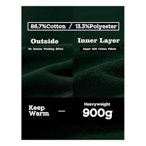 เสื้อฮู้ดดี้โอเวอร์ไซส์ผ้าผสมโพลีเอสเตอร์/คอตตอน ล้างสีแบบแอซิดวอช สไตล์วินเทจ ยูนิเซ็กส์ สำหรับฤดูหนาว สตรีทแวร์ เนื้อผ้าหนาแบบเฟรนช์เทอร์รี่ - Product Image 3