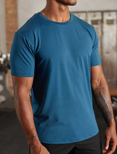 Camiseta de entrenamiento para hombre con estampado personalizado, Camiseta de punto de LICRA de poliéster transpirable, impresión Digital para gimnasio, venta al por mayor, 2025 - Product Image 4