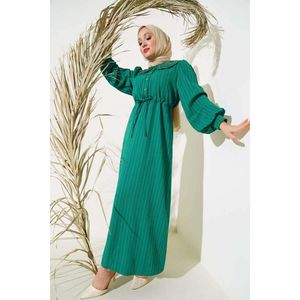 Vestido de bebé de túnel de cintura modesta con detalle de cuello - Product Image 1