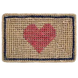 Heart Seagrass Rectangle Doormat Woven Natural Rugs Vintage Carpet Door Mat Housewarming Xmas Gift Straw Jute Floor Matting