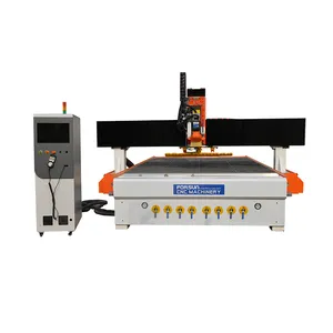 2024 27% Descuento Venta caliente 1325 ATC cnc router 1530 3D máquina de corte de talla de madera con cambiador de herramientas lineal