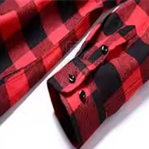 Chemise en flanelle pour homme, faible MOQ, nouveau design 2025, 100% coton, respirante, écologique, personnalisable, prix de gros, fabriqué au Pakistan - Product Image 4