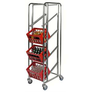 KM165s Steel Cargo <b>Trolley</b> Four-Wheel PU Wheels 500kg Load Electro Galvanized Frame <b>Platform</b> Powder Coating OEM Customizable - Product Image 1