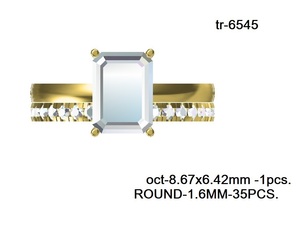 IGI Certifié Fine Jewelry Octogone Cut Lab Diamond Wedding Engagement Ring 18K 14K Gold HPHT CVD Lab Grown Diamond Rings OEM ODM - Product Image 4