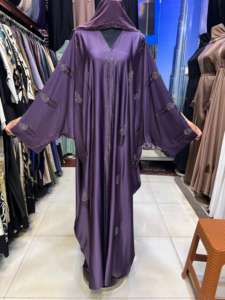 Beautiful Black Dubai Abaya for Women Hand Work <b>Kaftan</b> Traditional Islamic Clothing and Accessory Designed for Muslims - Product Image 2