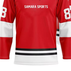 Equipo deportivo de alta calidad, logotipo personalizado, camisetas de hockey impresas por sublimación, camiseta de hockey sobre hielo para jóvenes - Product Image 4