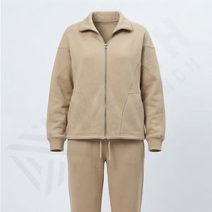 Conjunto Deportivo Extra Grande para Mujer, Diseño Liso Personalizado, Cierre de Cremallera, Color Personalizado, Alta Calidad - Product Image 1