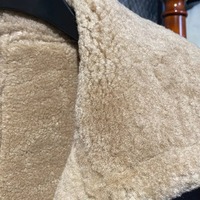Veste en cuir véritable pour homme, doublure en peau de mouton, coupe-vent, hiver, moto, col rabattu, fermeture éclair, doublure épaisse en sherpa