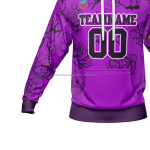 Sudadera con Capucha de Felpa 100% Poliéster Gruesa con Logotipo Personalizado, Impresión por Sublimación Completa, Talla Grande, Unisex - Product Image 4