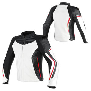 Veste de moto en cuir respirante à manches longues personnalisable, idéale pour la course automobile et la moto, protection corporelle pour motard, vêtements de sport - Product Image 1