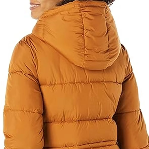 Veste d'hiver de haute qualité duvet de canard motif solide fermeture à glissière caractéristique respirante traitement fini et tissé couleur unie - Product Image 4