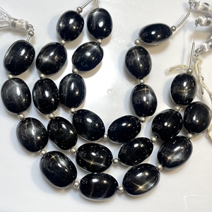 Rare Étoile Noire Diopside Lisse Plaine Ovale Forme Perles Pierres Précieuses Naturelles Perles Fantaisie - Product Image 5