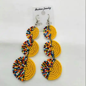 Boucles d'oreilles pendantes en zircon bleu pour femmes, nouveau design fait à la main, bijoux de mariage, bijoux fabriqués à la main pour femmes - Product Image 1